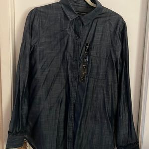 Boyfriend fit long sleeve shirt